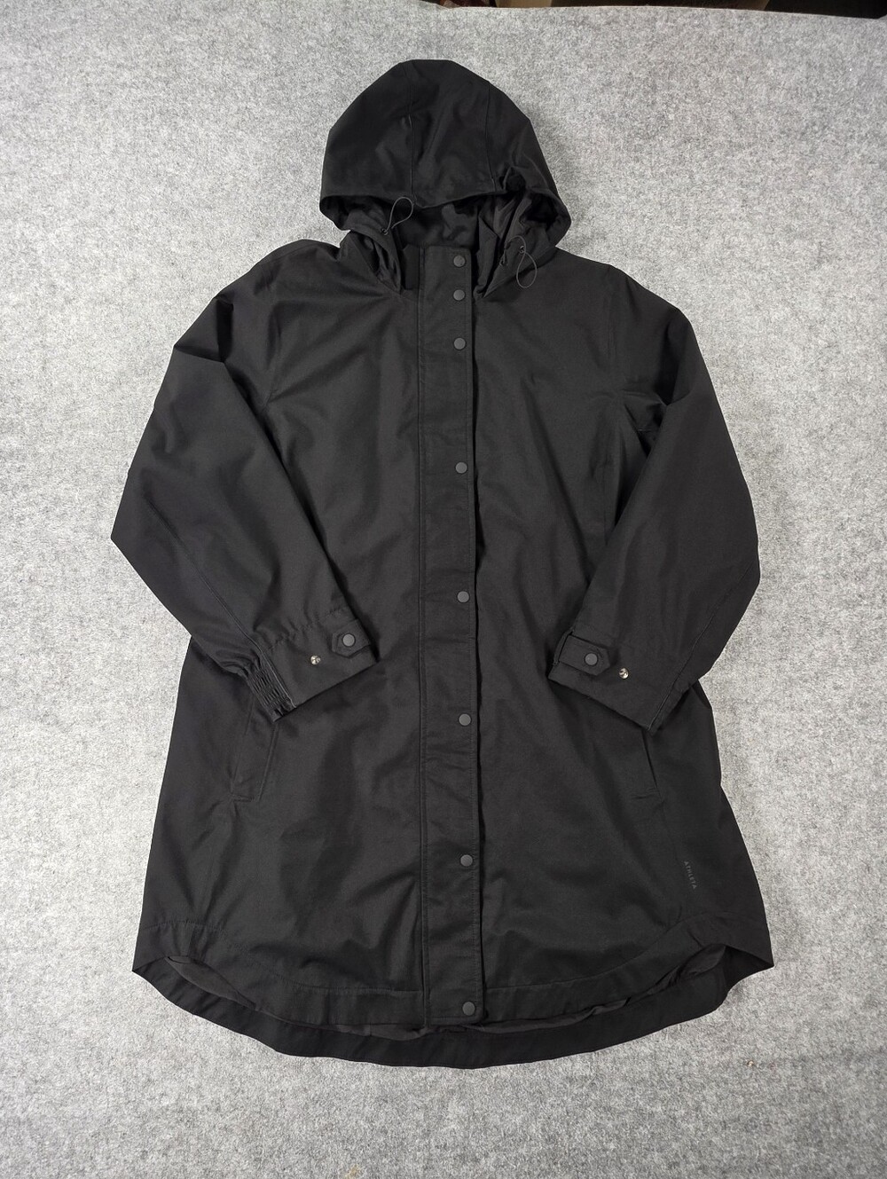 Athleta RainOut Sutro long trench coat waterproof black jacket 2X